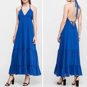 Express Halter Low-Back Maxi Dress